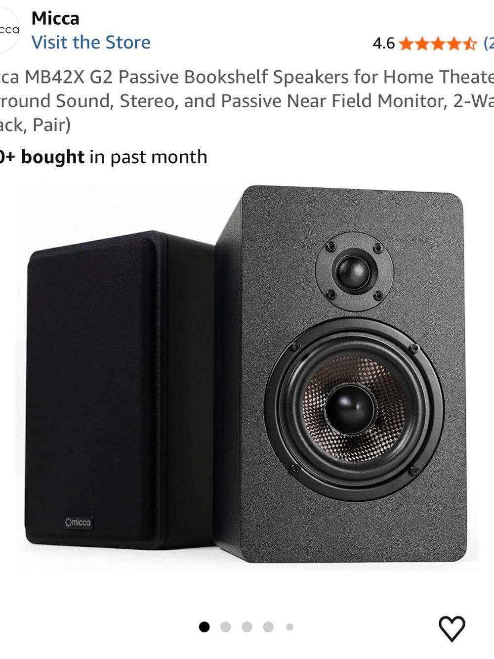 MB42X G2 Bookshelf Speakers in Black - Pair